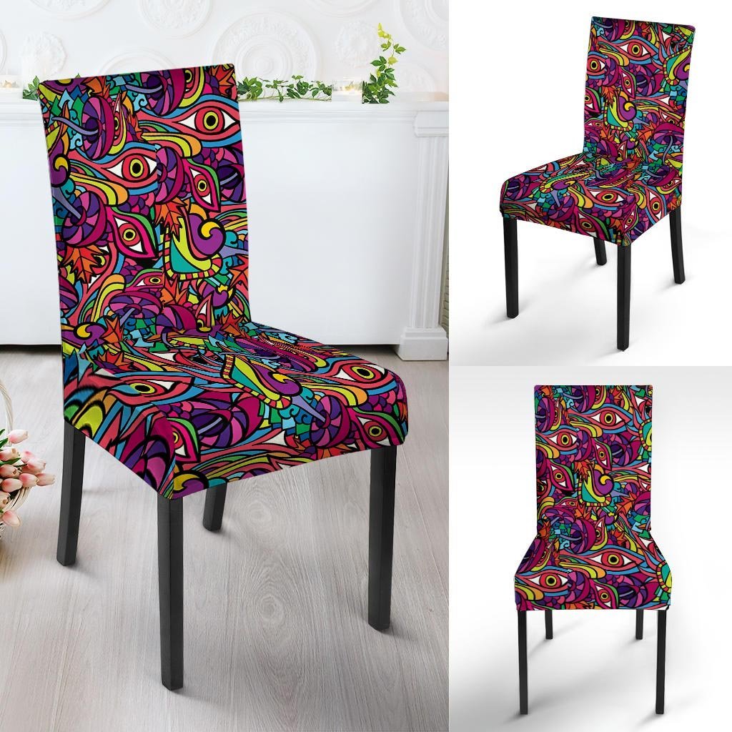 Psychedelic Trippy Eye Chair Cover-grizzshop