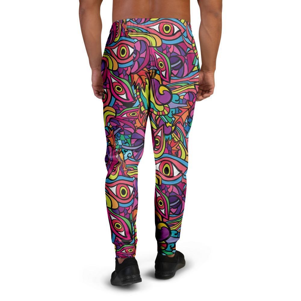 Psychedelic Trippy Eye Men's Joggers-grizzshop