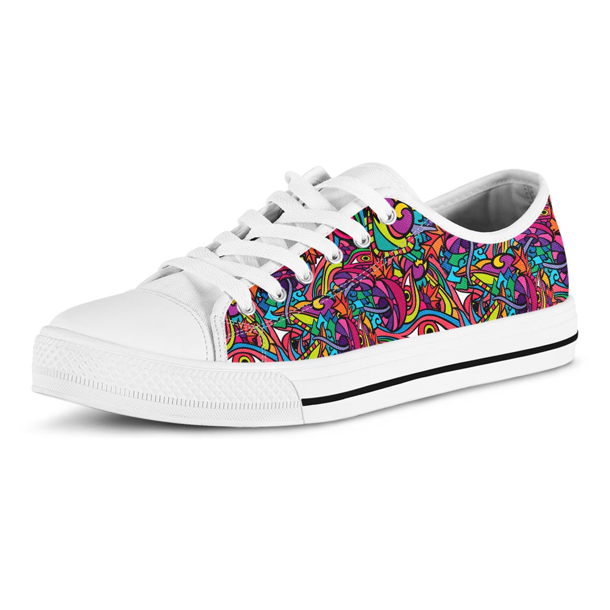 Psychedelic Trippy Eye Men's Low Top Shoes-grizzshop