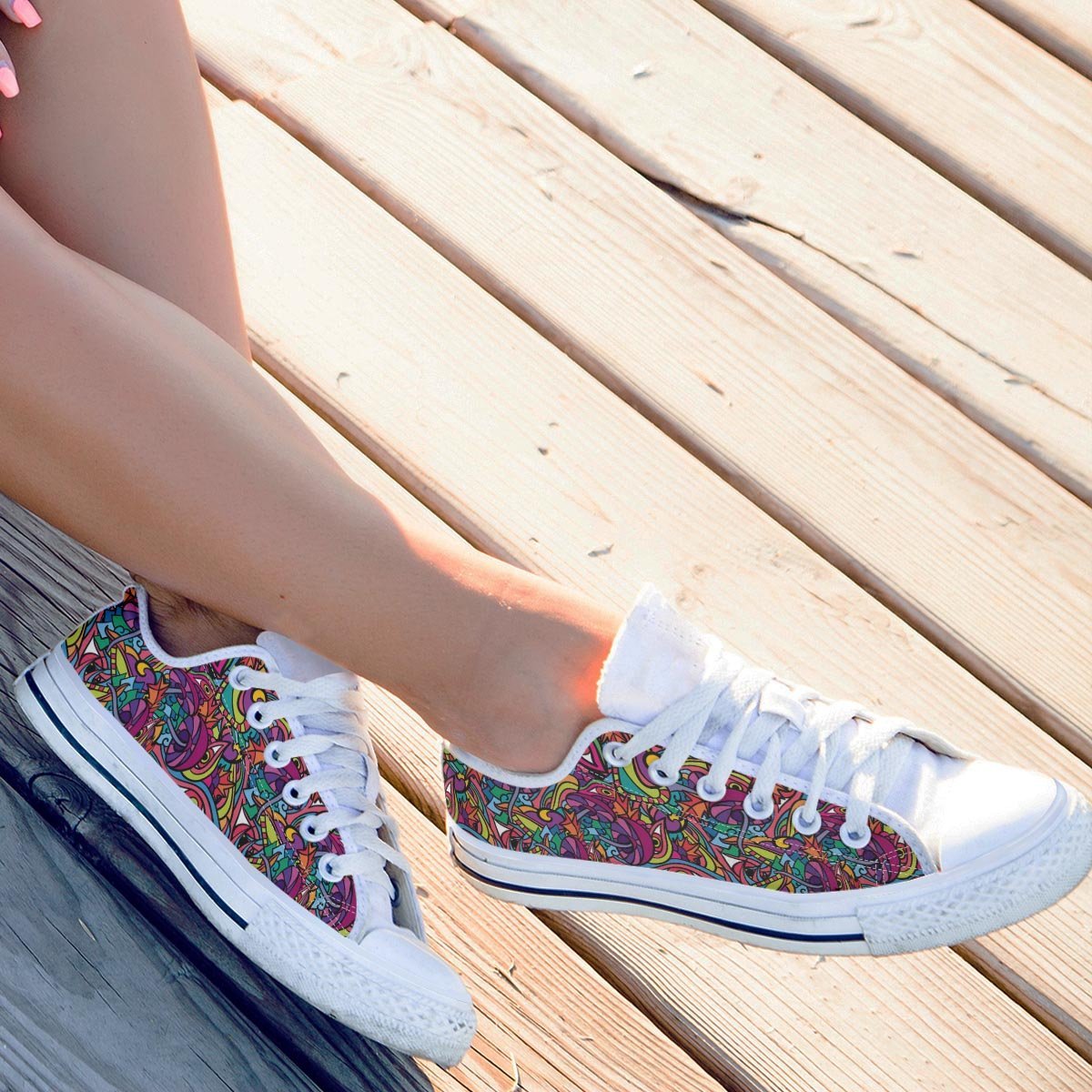 Psychedelic Trippy Eye Men's Low Top Shoes-grizzshop