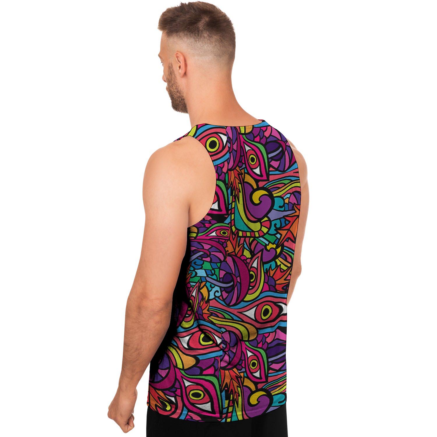 Psychedelic Trippy Eye Men's Tank Tops-grizzshop