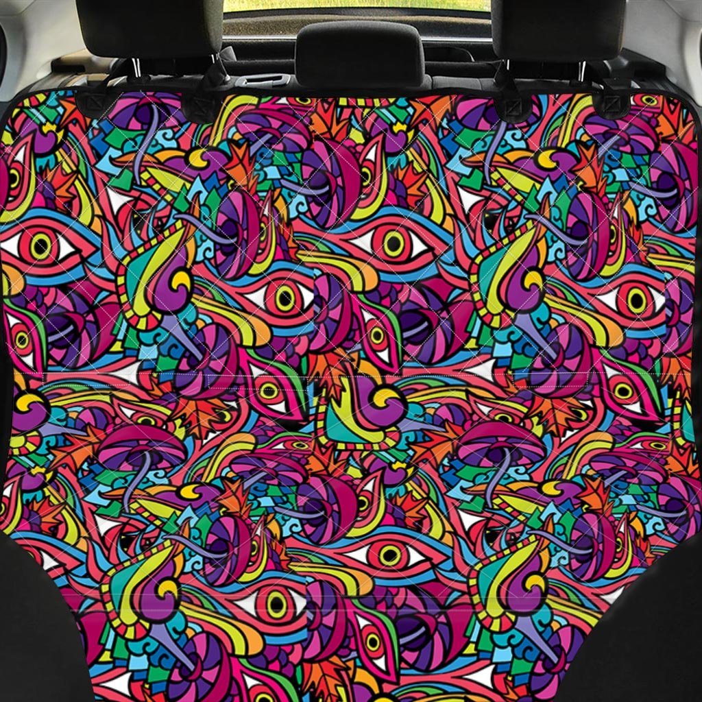 Psychedelic Trippy Eye Pet Car Seat Cover-grizzshop