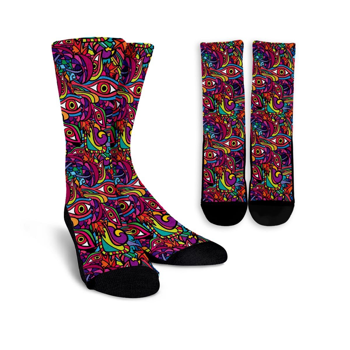 Psychedelic Trippy Eye Unisex Socks-grizzshop