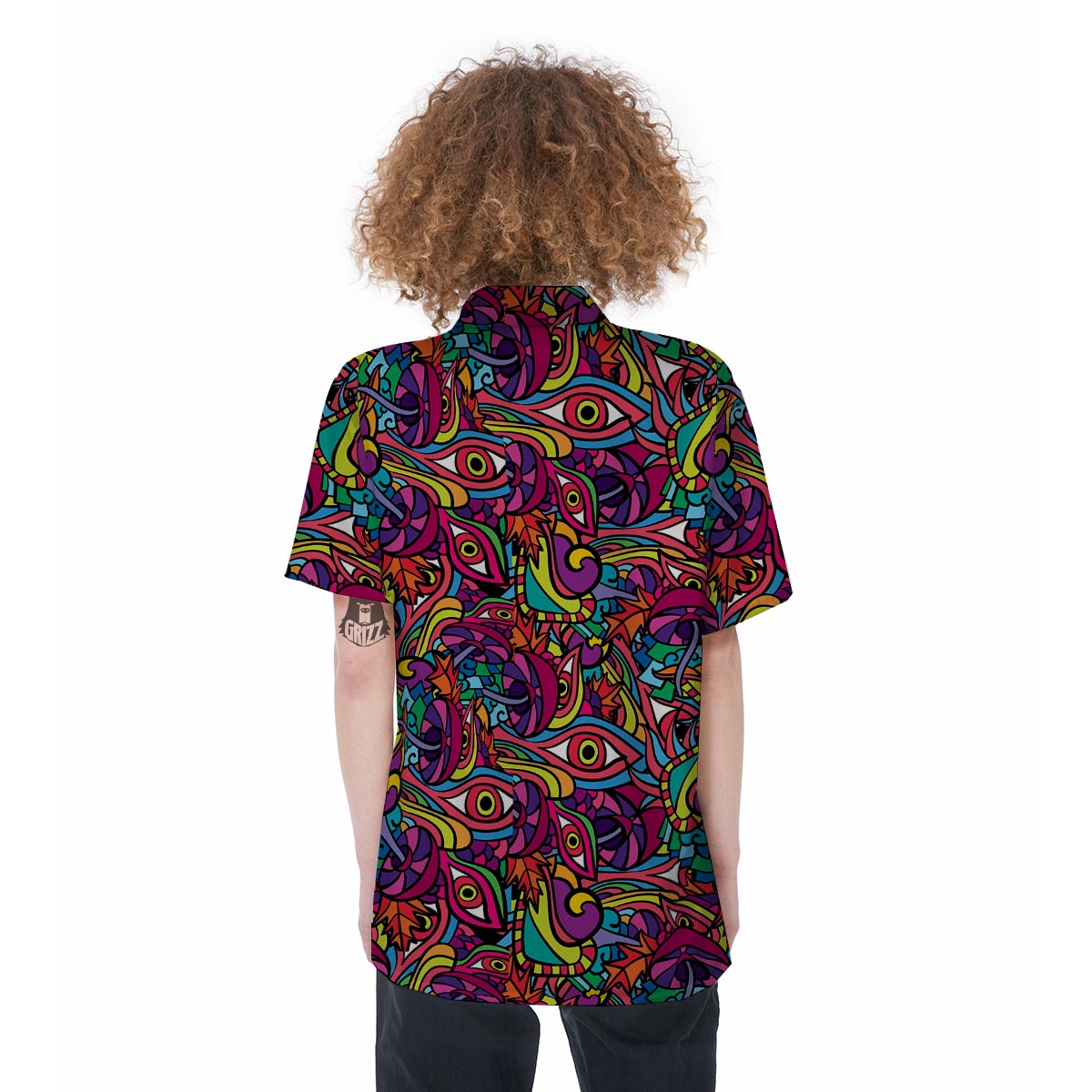 Psychedelic Trippy Eye Women's Short Sleeve Shirts-grizzshop
