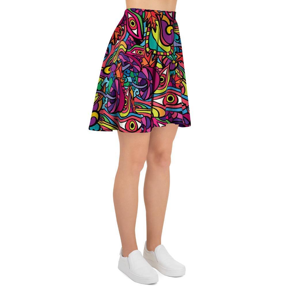 Psychedelic Trippy Eye Women's Skirt-grizzshop