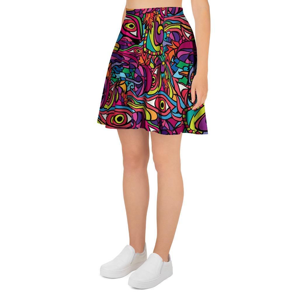 Psychedelic Trippy Eye Women's Skirt-grizzshop