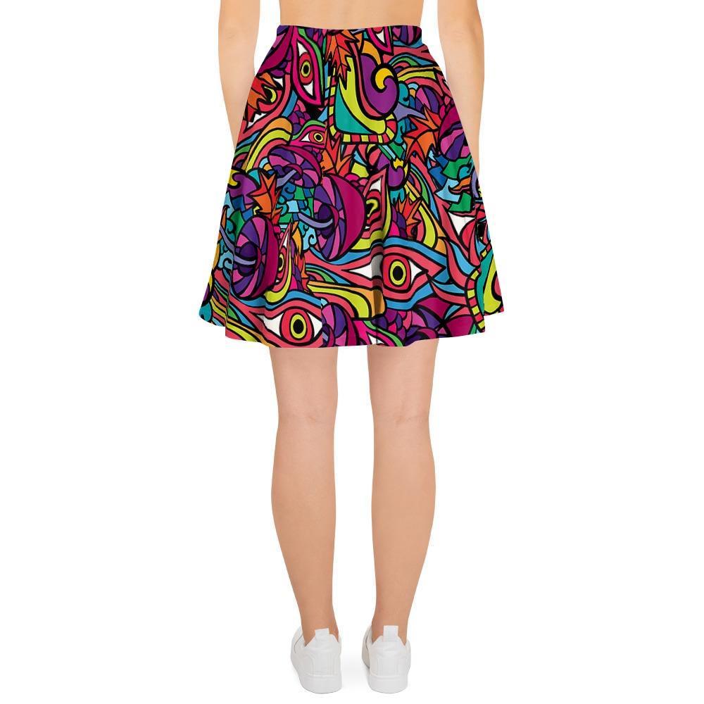 Psychedelic Trippy Eye Women's Skirt-grizzshop