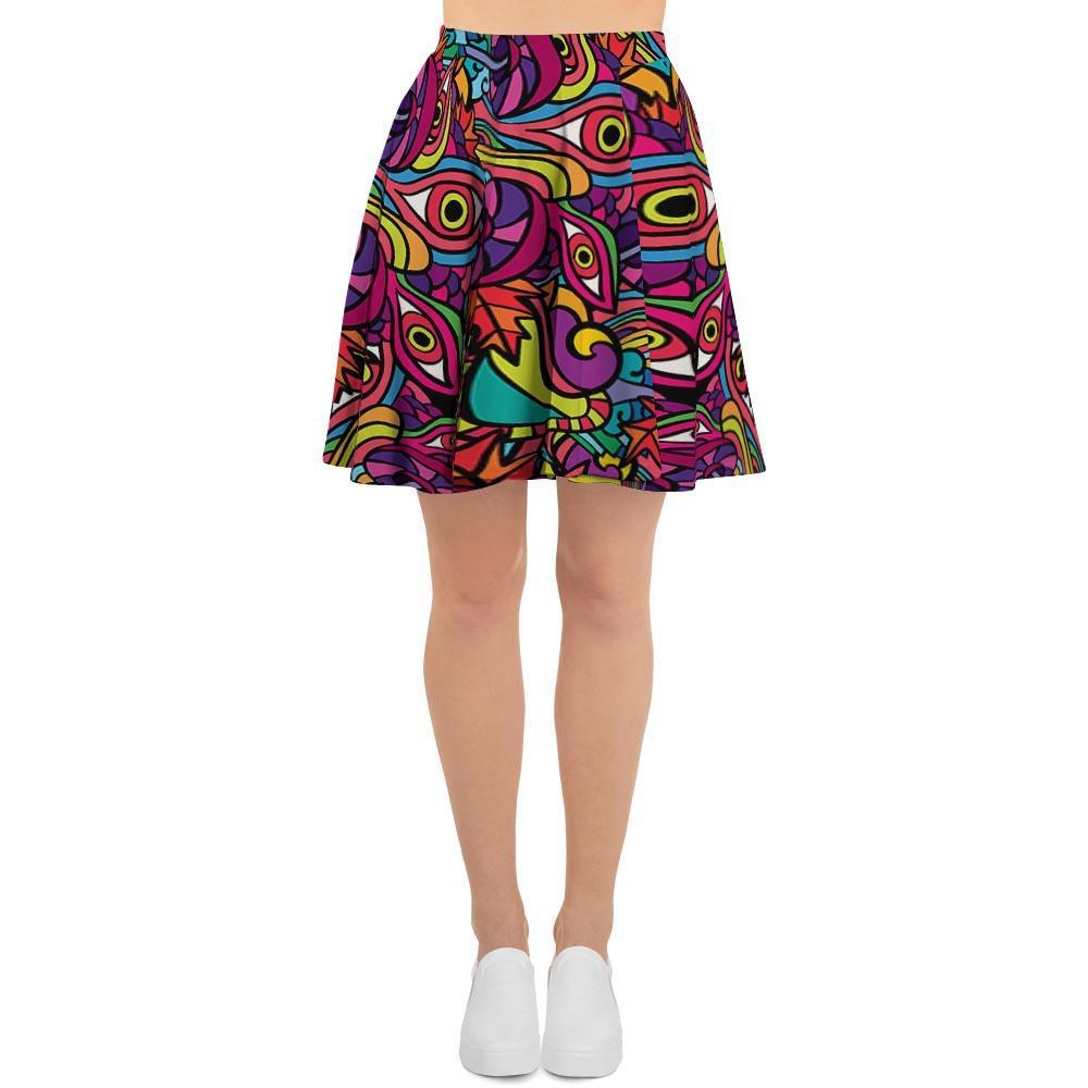 Psychedelic Trippy Eye Women's Skirt-grizzshop