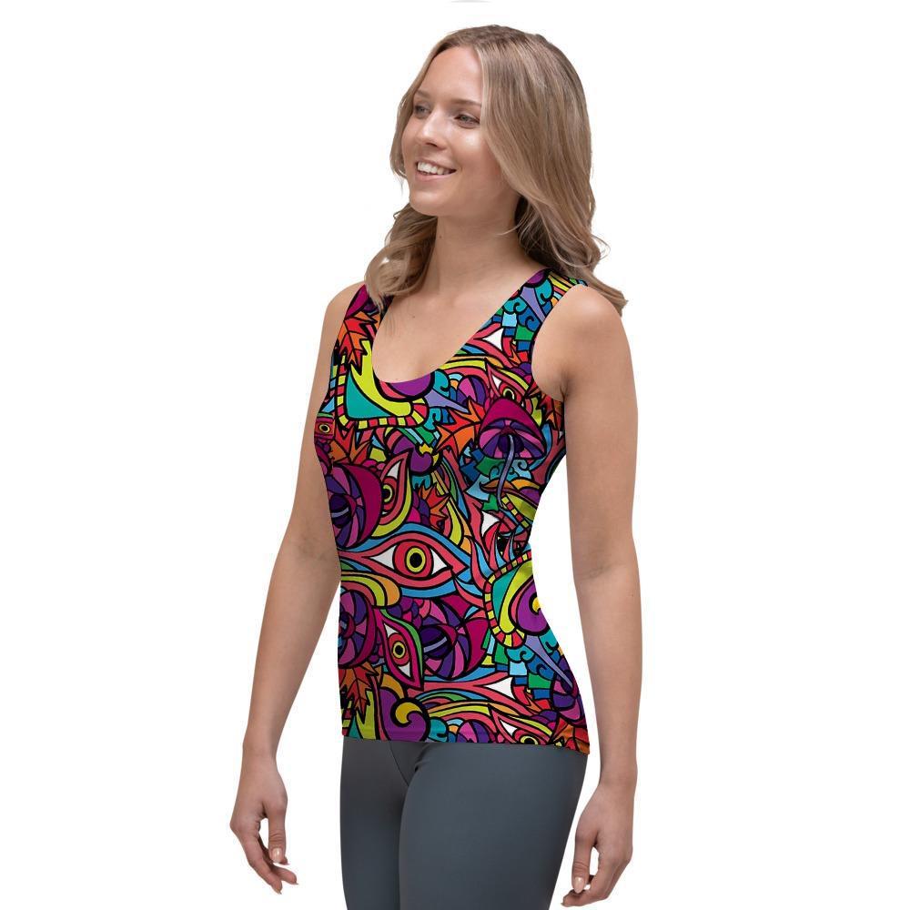 Psychedelic Trippy Eye Women's Tank Top-grizzshop