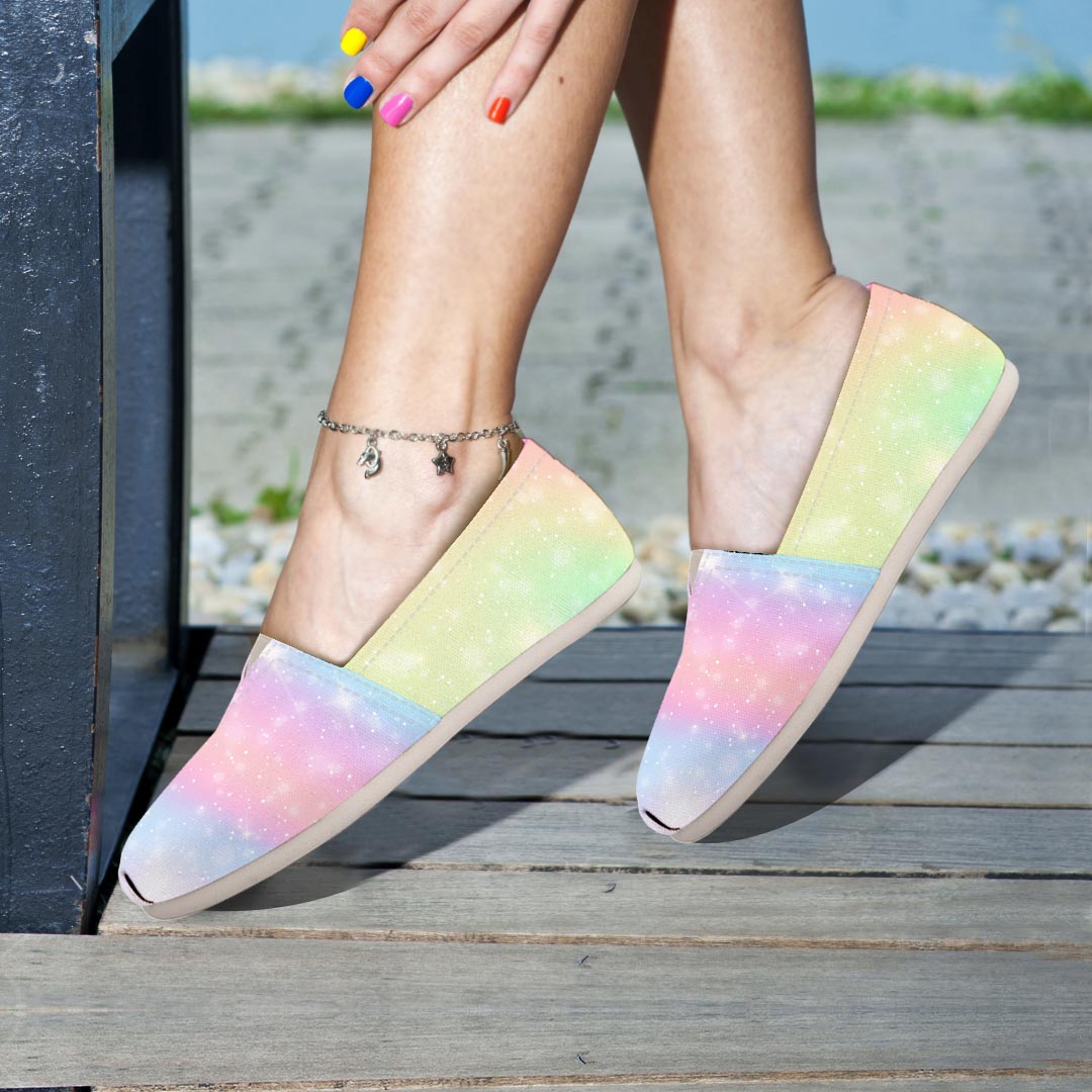 Psychedelic Trippy Holographic Canvas Shoes-grizzshop