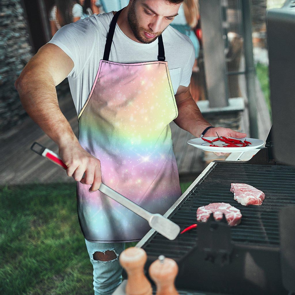 Psychedelic Trippy Holographic Men's Apron-grizzshop