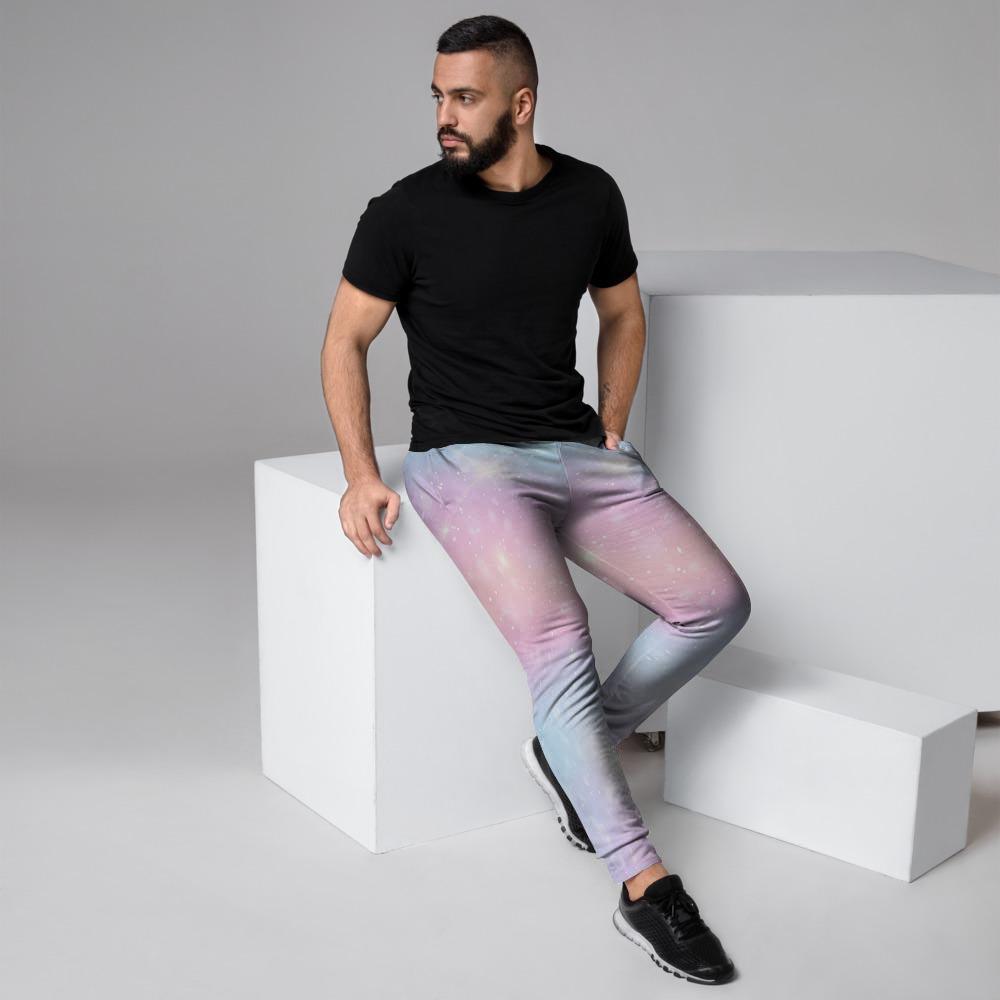 Psychedelic Trippy Holographic Men's Joggers-grizzshop