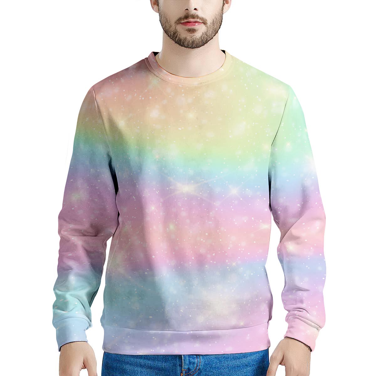 Abstract Pastel Holographic Men's Sweatshirt