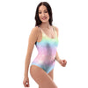 Psychedelic Trippy Holographic One Piece Swimsuite-grizzshop