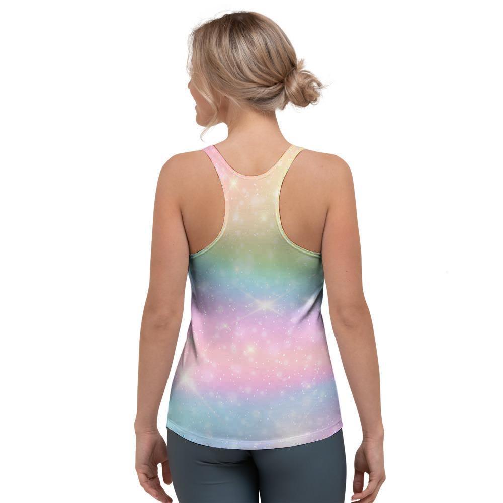 Psychedelic Trippy Holographic Women's Racerback Tank Top-grizzshop