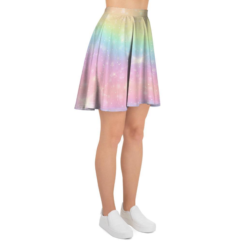 Psychedelic Trippy Holographic Women's Skirt-grizzshop