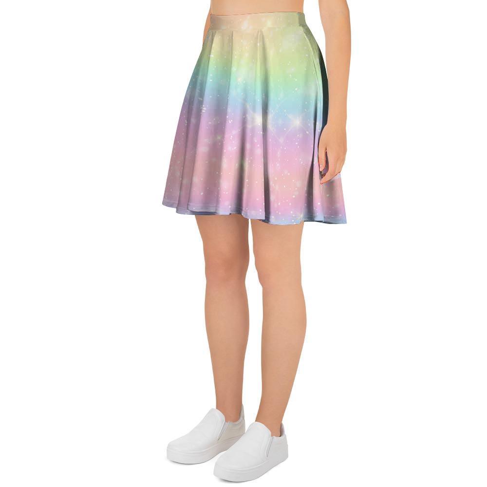 Psychedelic Trippy Holographic Women's Skirt-grizzshop