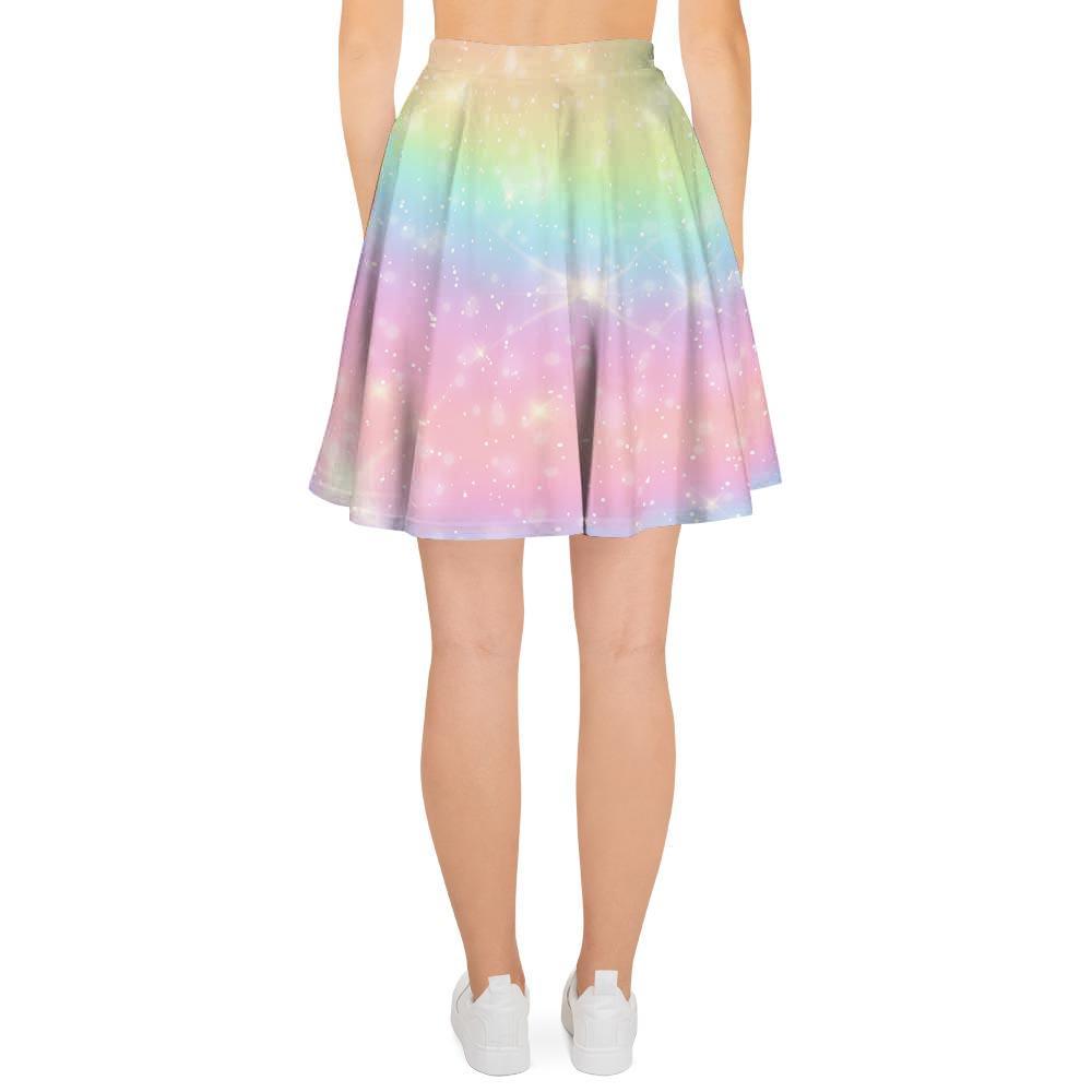 Psychedelic Trippy Holographic Women's Skirt-grizzshop