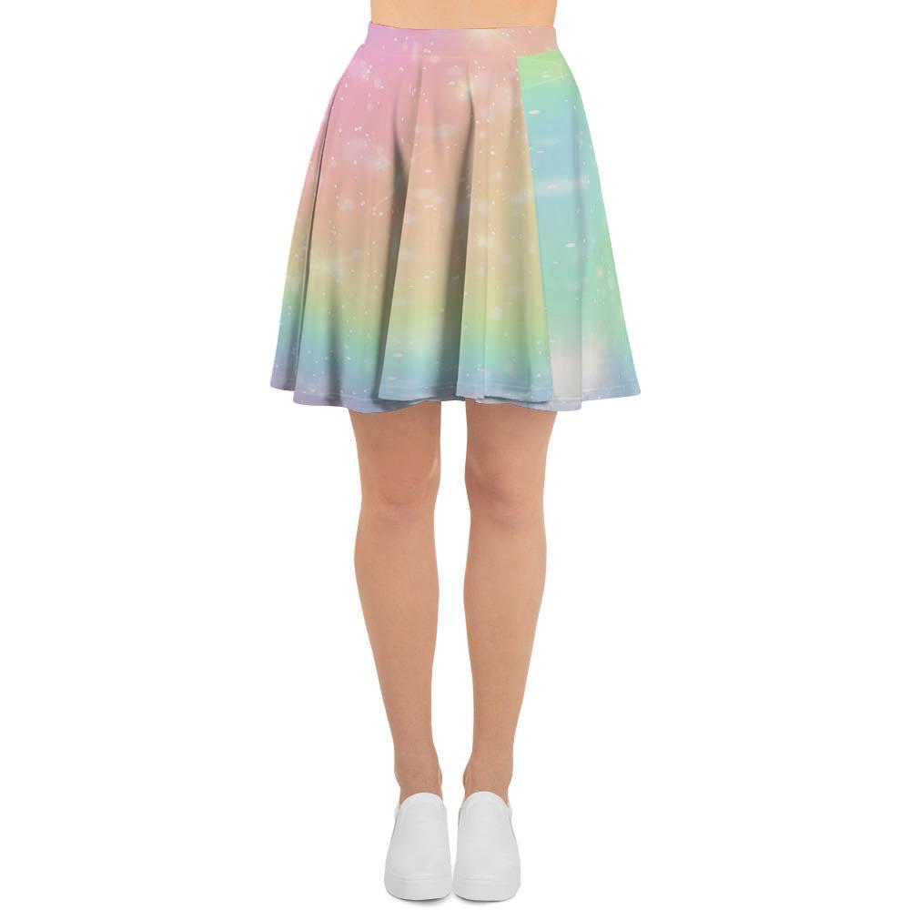 Psychedelic Trippy Holographic Women's Skirt-grizzshop