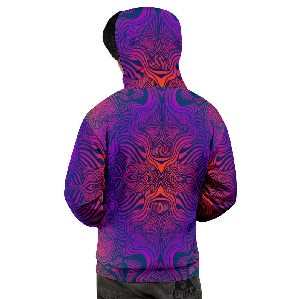 Psychedelic Trippy Ornament Print Men's Hoodie-grizzshop