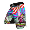 Psychedelic USA Statue of Liberty Independence Day Print MMA Shorts-grizzshop