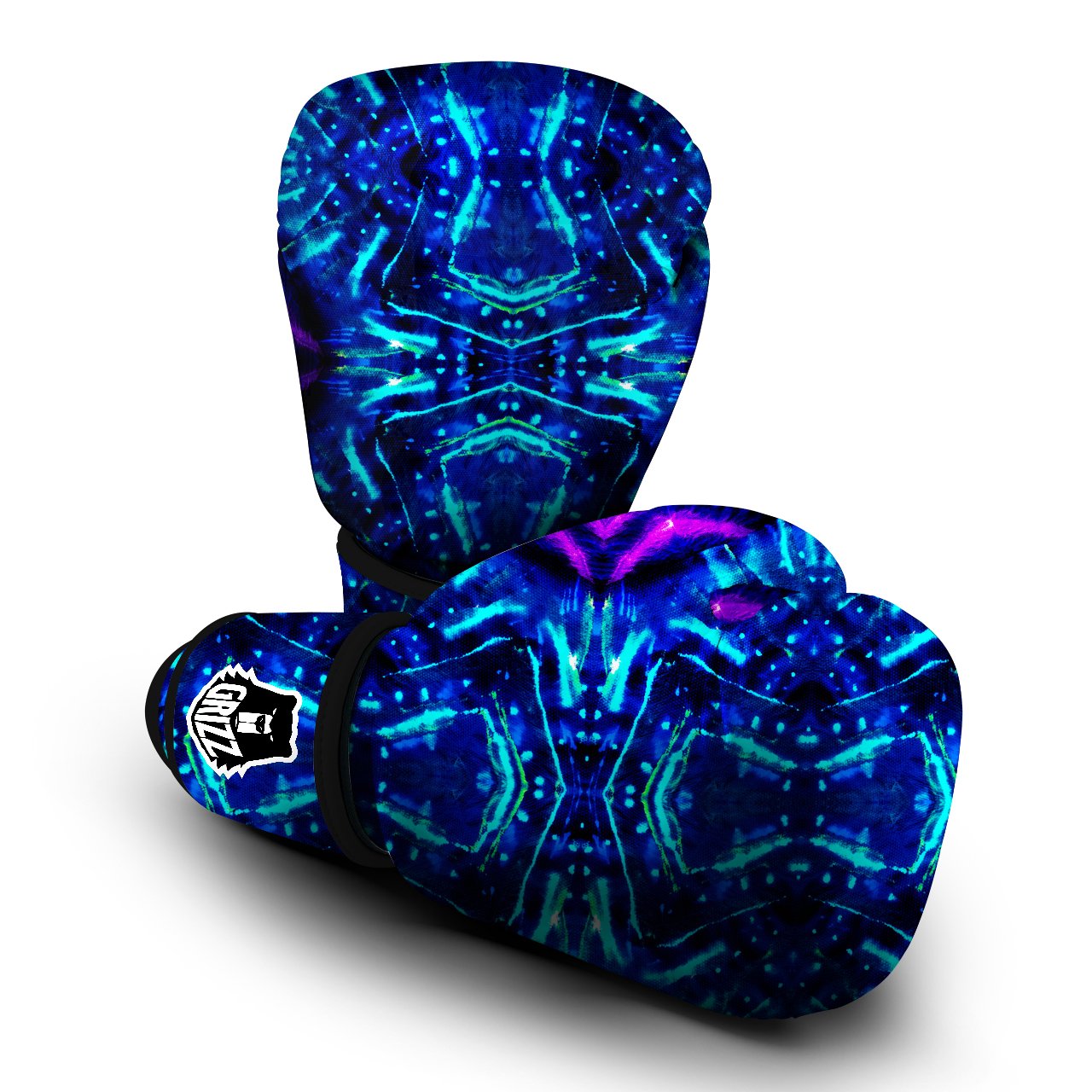 Psychedelic Watercolor Print Pattern Boxing Gloves-grizzshop