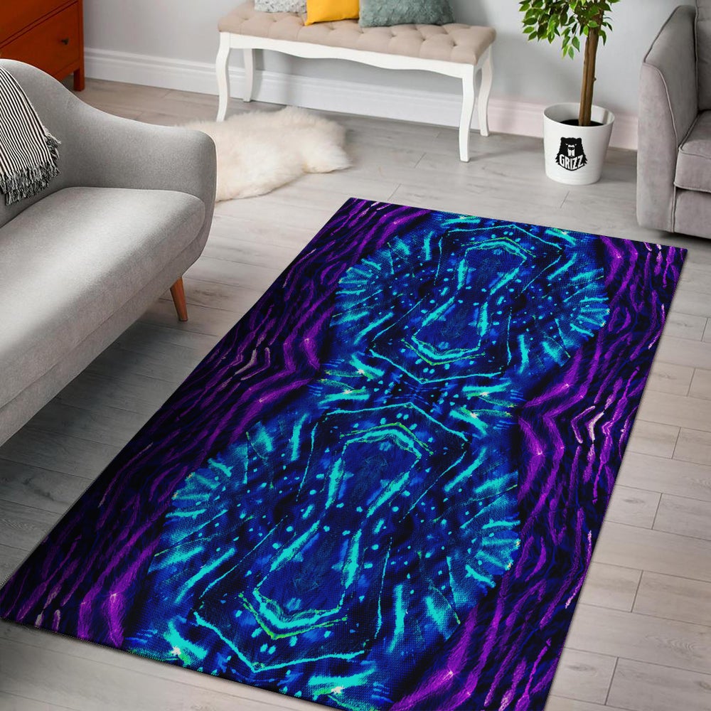 Psychedelic Watercolor Print Pattern Floor Mat-grizzshop