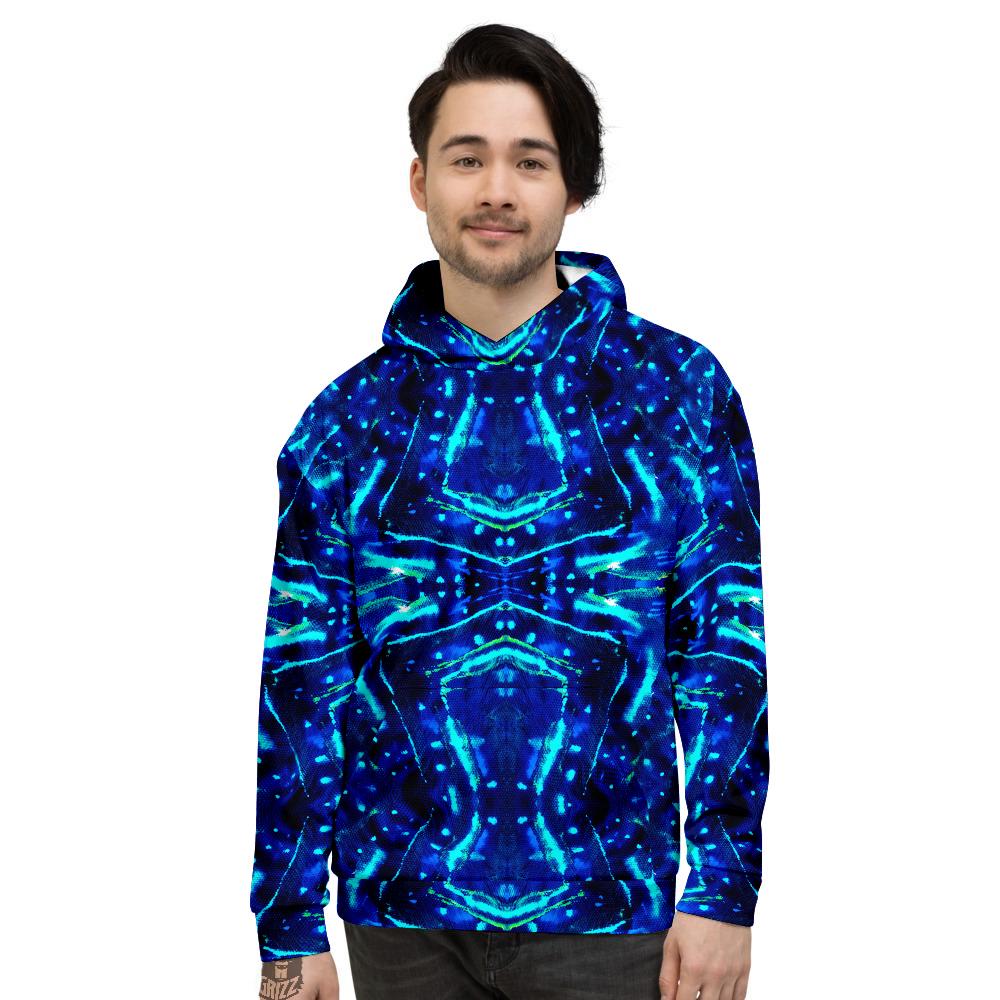 Psychedelic Watercolor Print Pattern Men's Hoodie-grizzshop