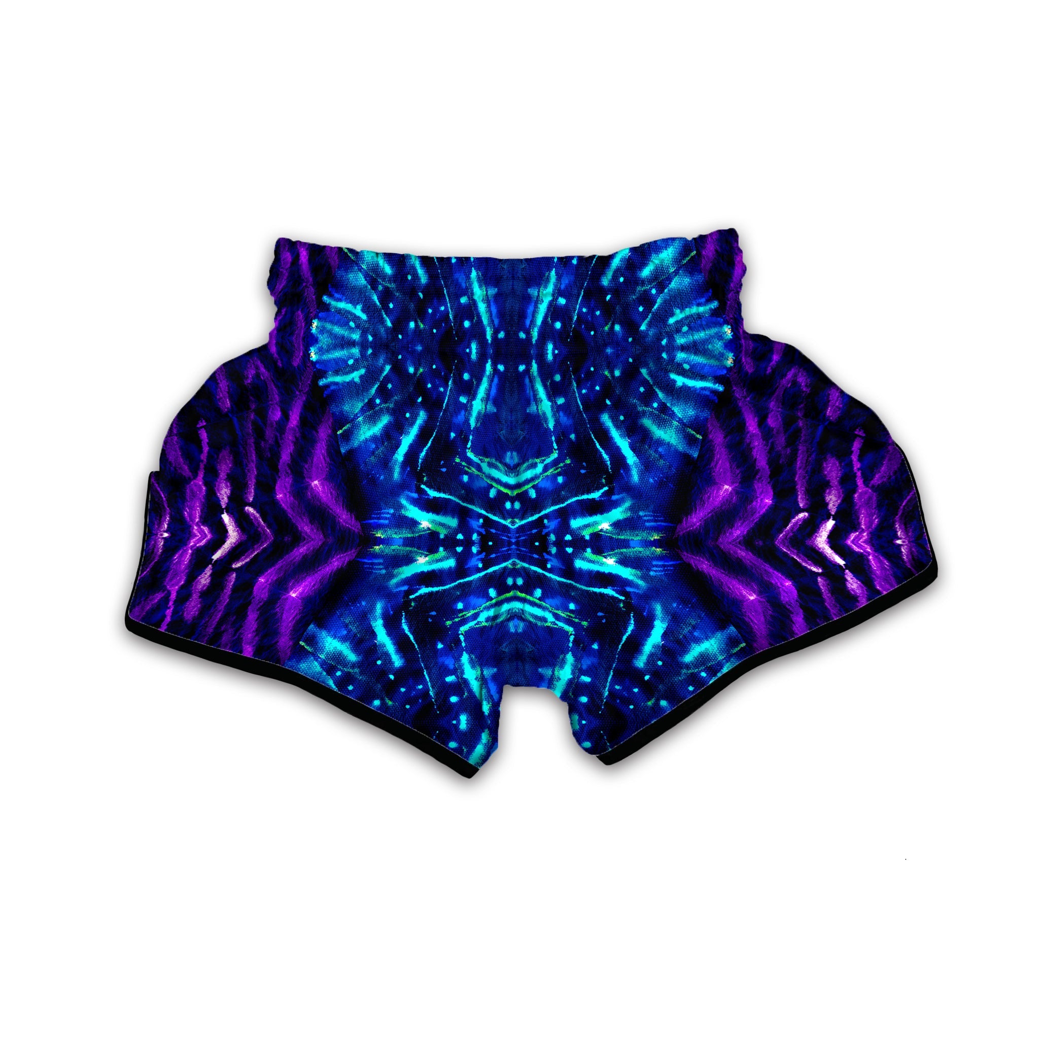Psychedelic Watercolor Print Pattern Muay Thai Boxing Shorts-grizzshop