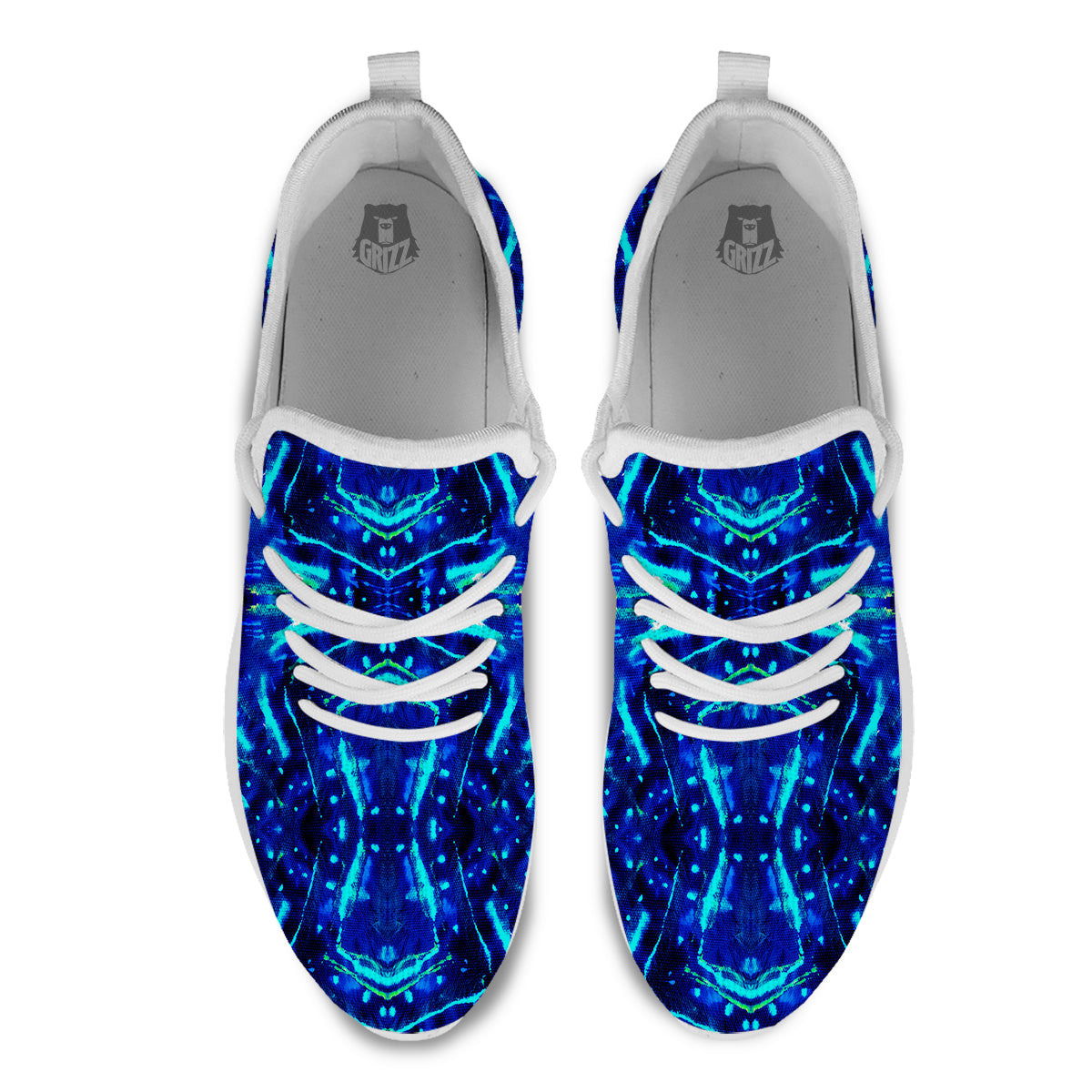 Psychedelic Watercolor Print Pattern White Athletic Shoes-grizzshop