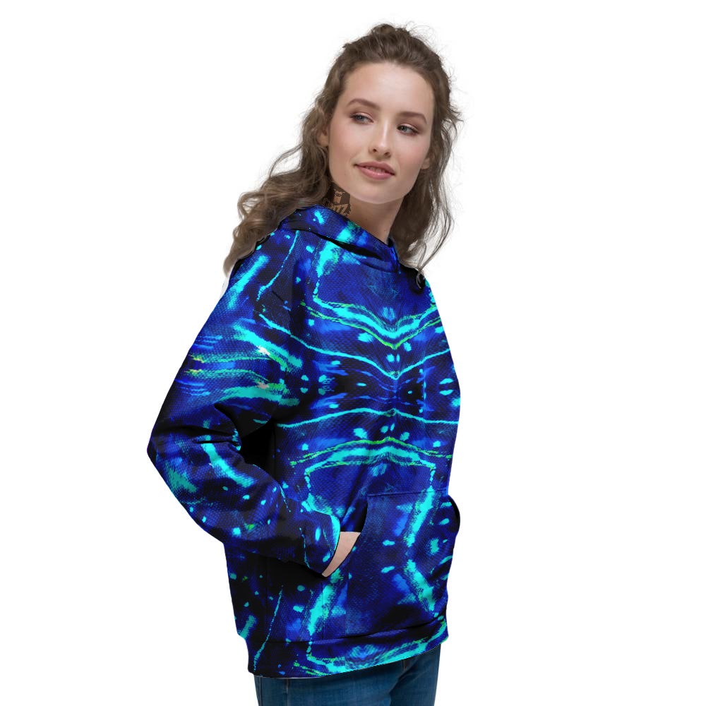 Psychedelic Watercolor Print Pattern Women's Hoodie-grizzshop