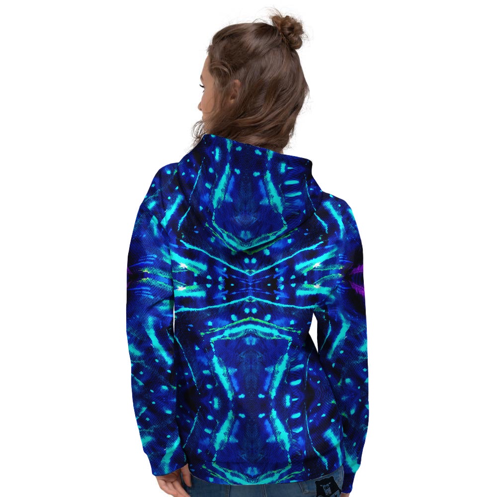 Psychedelic Watercolor Print Pattern Women's Hoodie-grizzshop