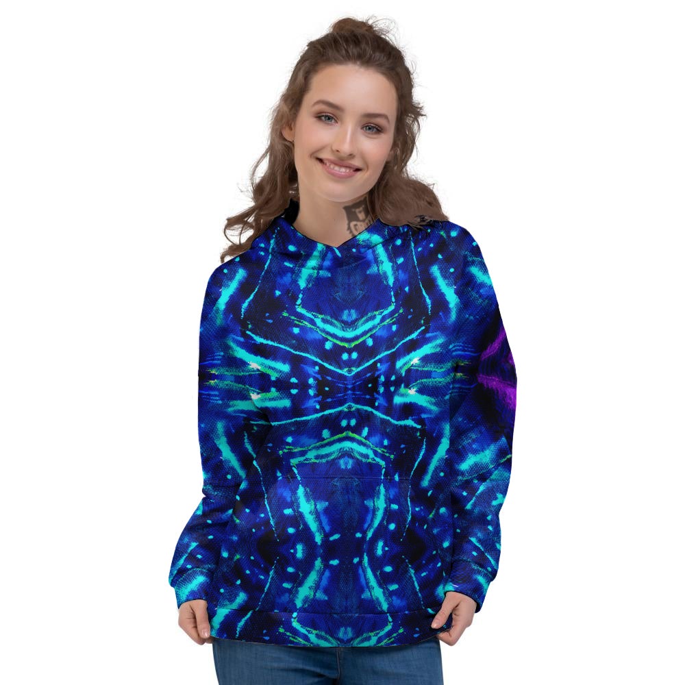 Psychedelic Watercolor Print Pattern Women's Hoodie-grizzshop