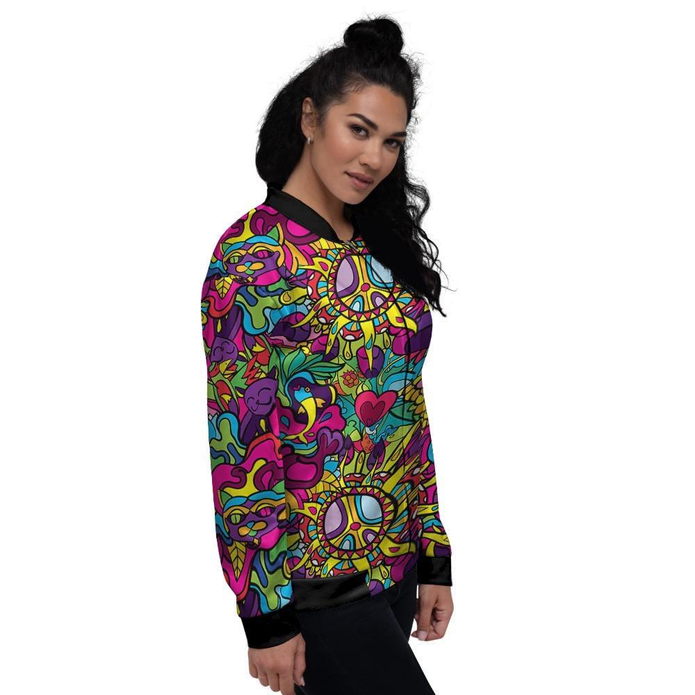 Psychedelic Women's Bomber Jacket-grizzshop