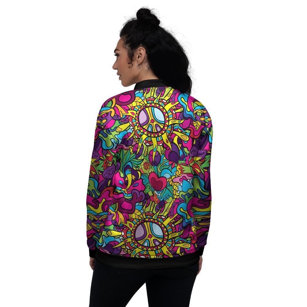 Psychedelic Women's Bomber Jacket-grizzshop