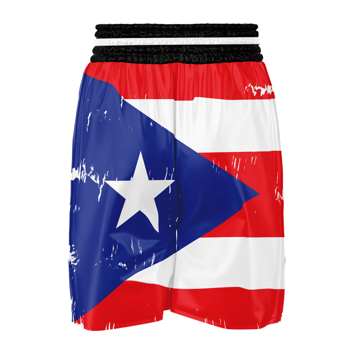 Puerto Rico Flag Print Boxing Shorts-grizzshop