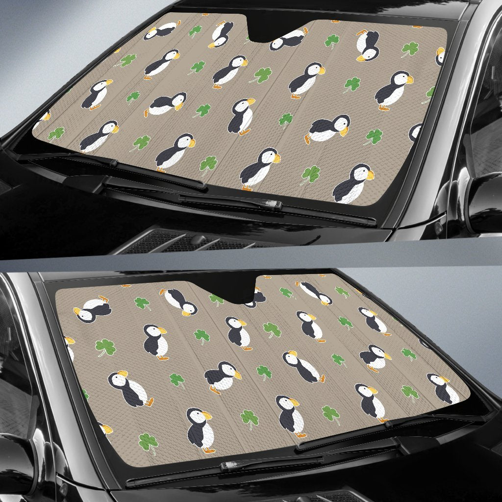 Puffin Print Pattern Car Sun Shade-grizzshop
