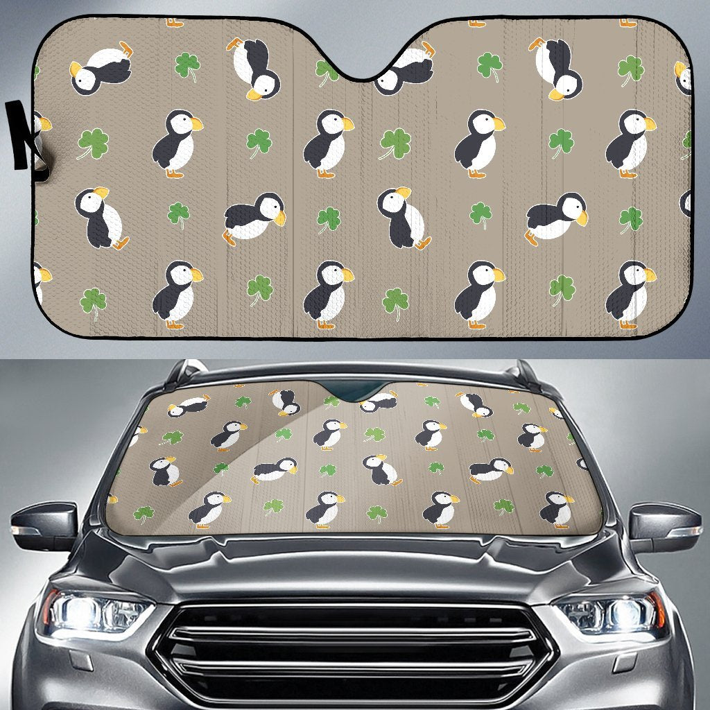 Puffin Print Pattern Car Sun Shade-grizzshop