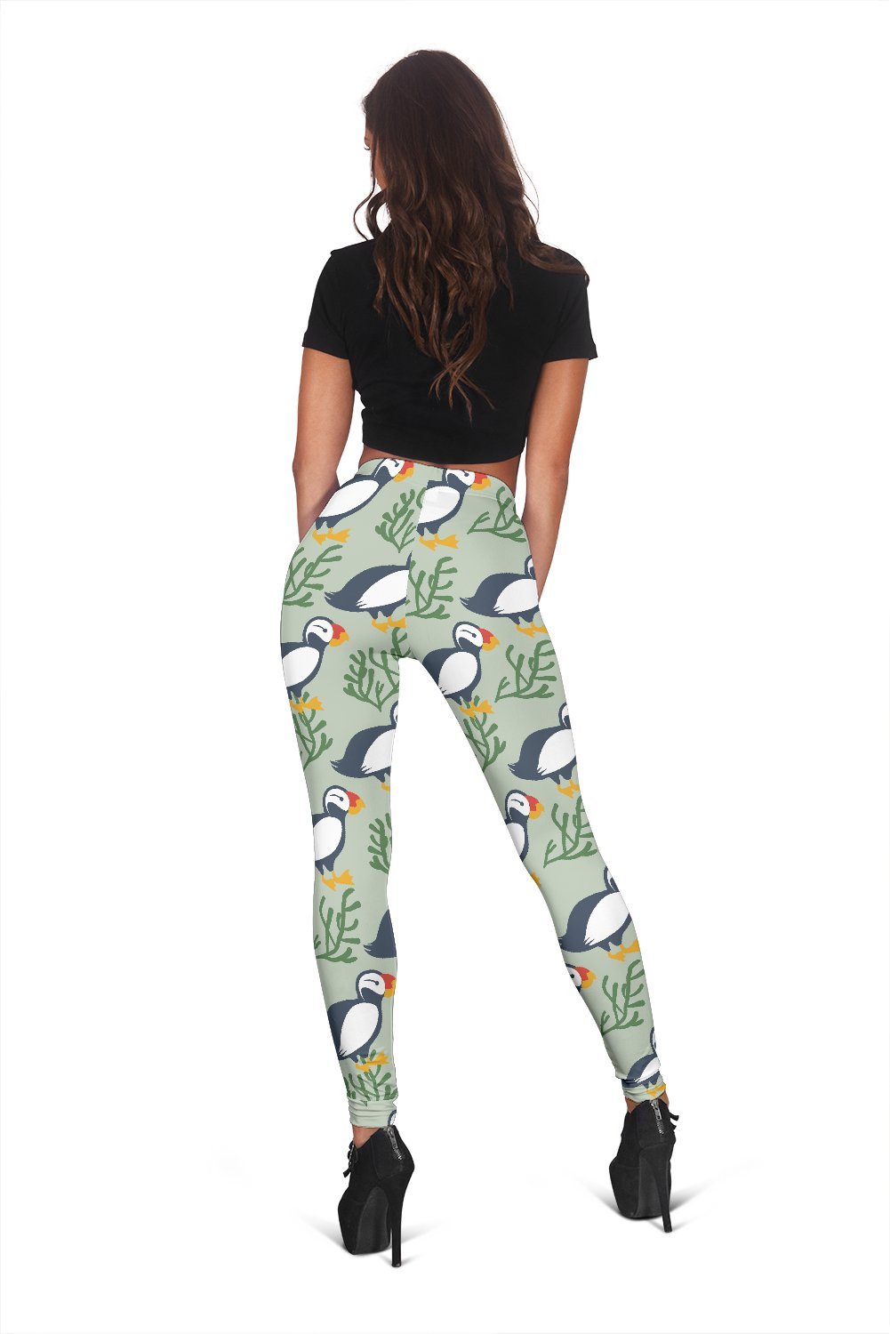 Puffin Cute Pattern Print Women Leggings-grizzshop