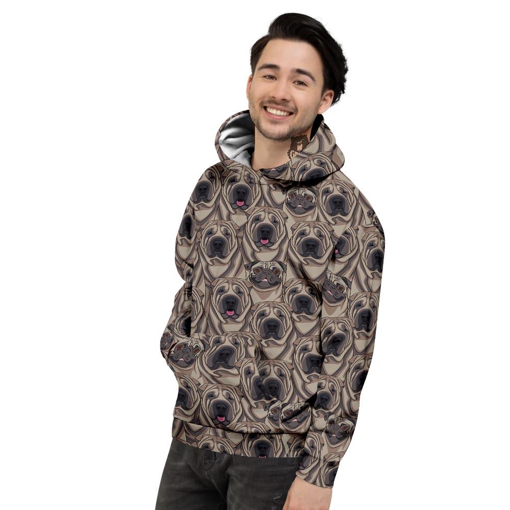 Pug And Shar Pei Print Pattern Men's Hoodie-grizzshop