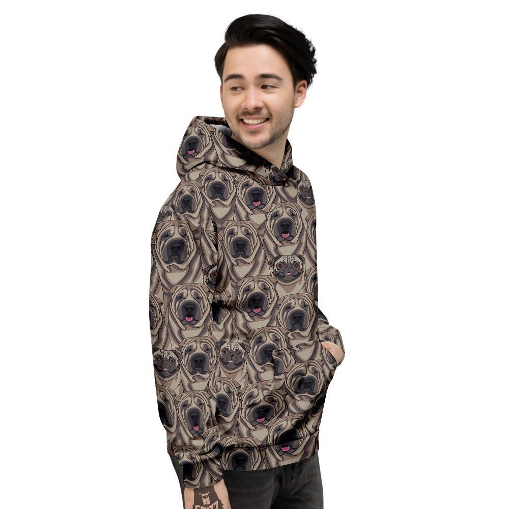 Pug And Shar Pei Print Pattern Men's Hoodie-grizzshop