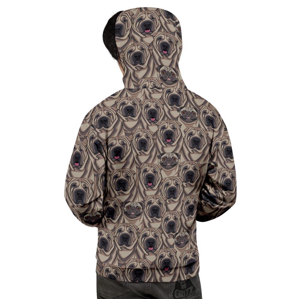 Pug And Shar Pei Print Pattern Men's Hoodie-grizzshop