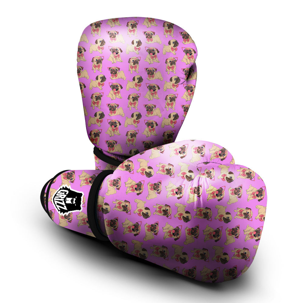 Pug Cute Print Pattern Boxing Gloves-grizzshop