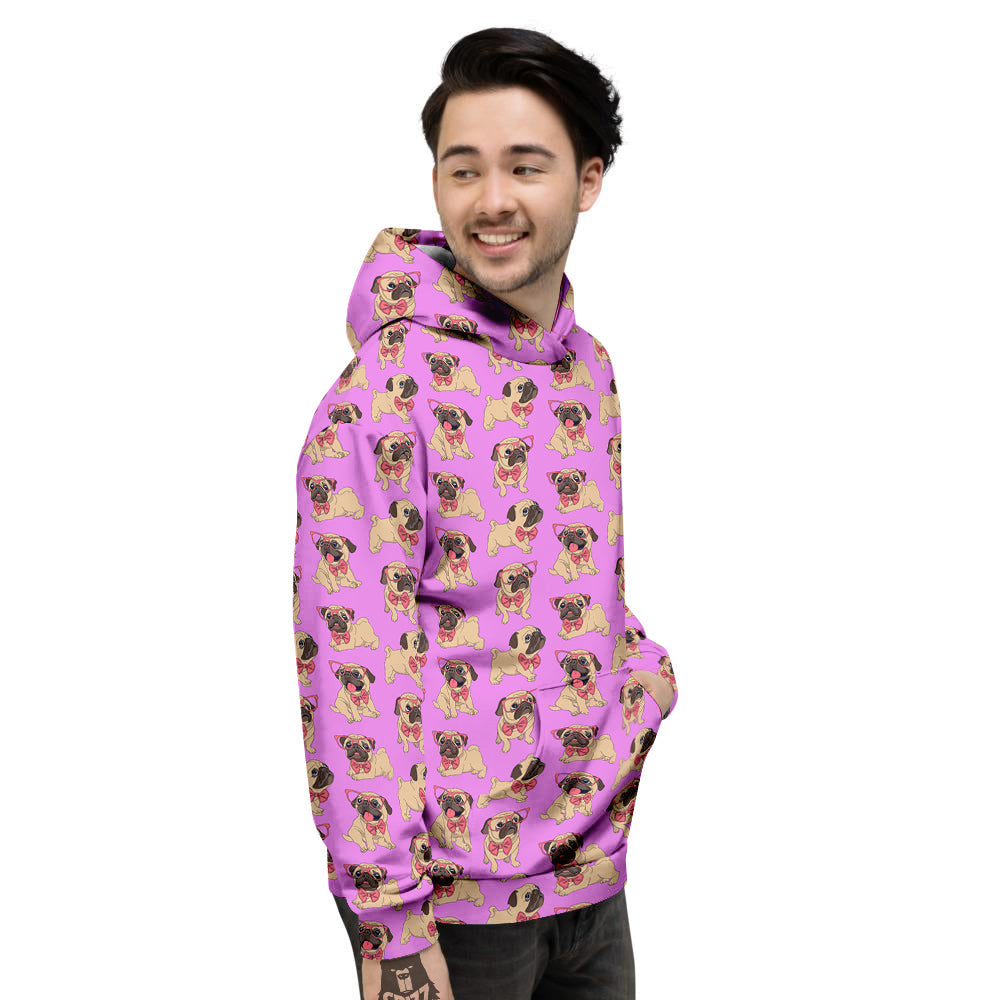 Pug Cute Print Pattern Men's Hoodie-grizzshop