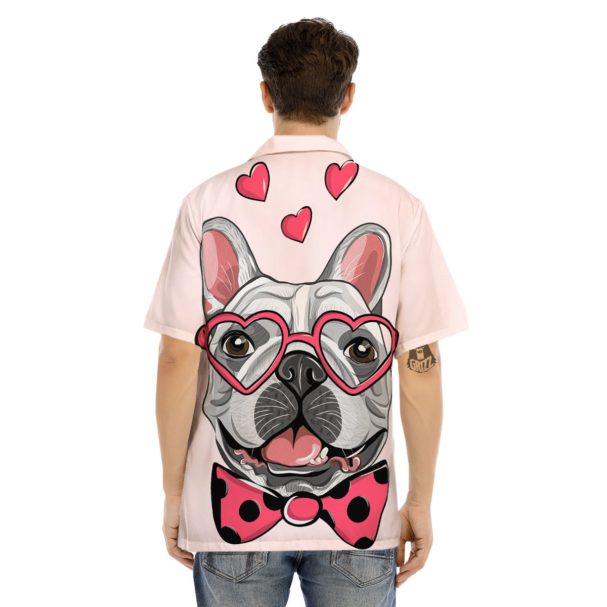 Pug With Glasses Cute Print Cute Men's Hawaiian Shirt-grizzshop