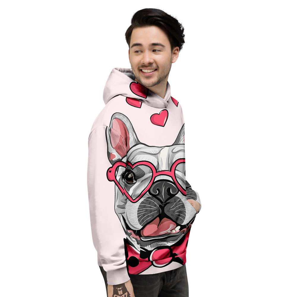 Pug With Glasses Cute Print Cute Men's Hoodie-grizzshop