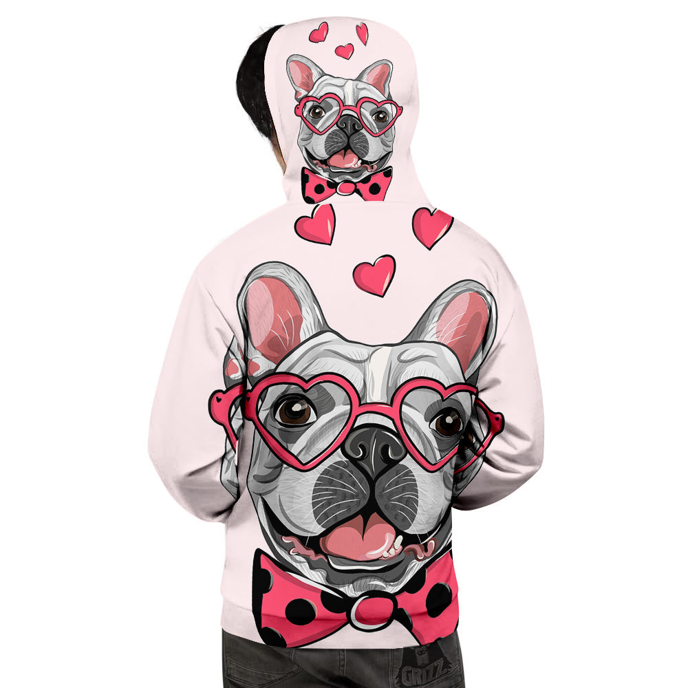 Pug With Glasses Cute Print Cute Men's Hoodie-grizzshop