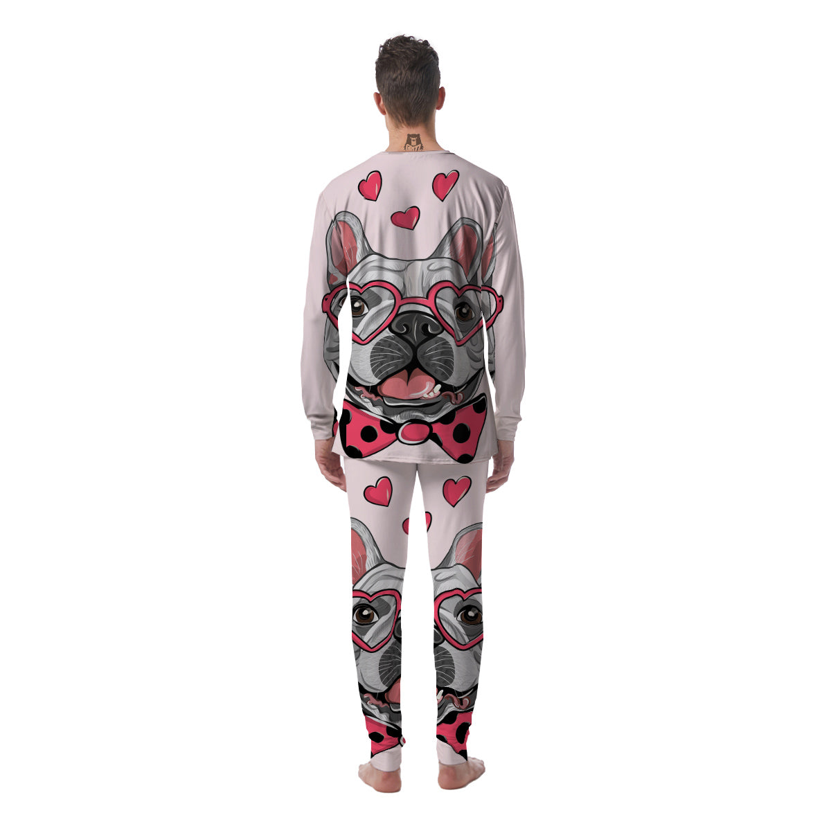 Pug With Glasses Cute Print Cute Men's Pajamas-grizzshop