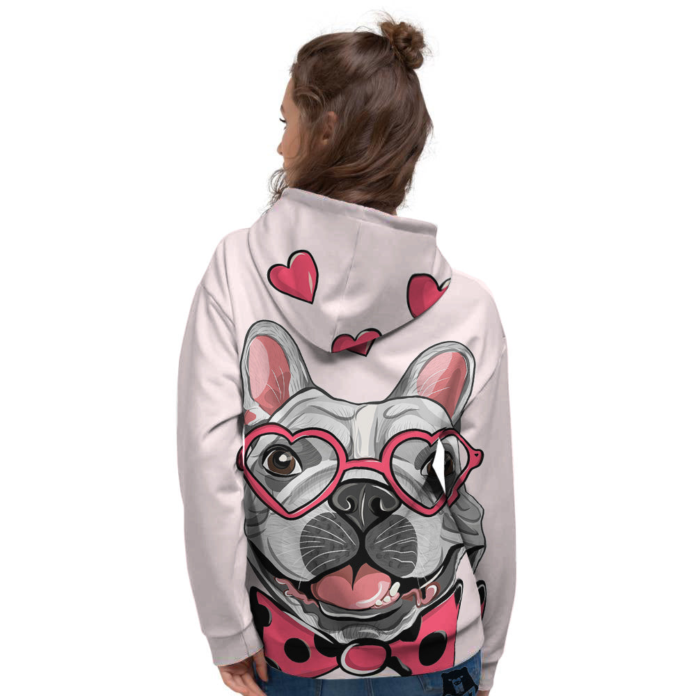 Pug With Glasses Cute Print Cute Women's Hoodie-grizzshop