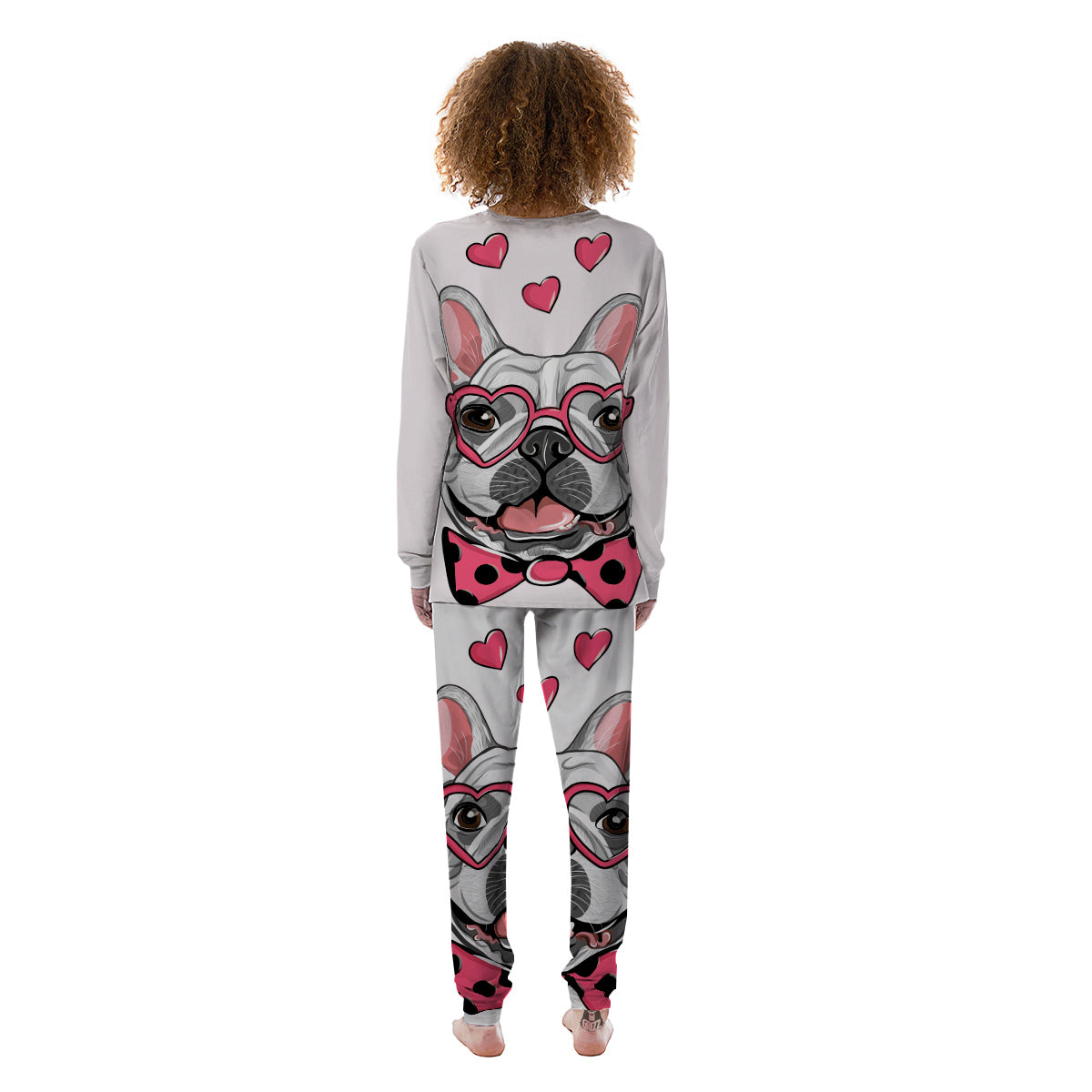 Pug With Glasses Cute Print Cute Women's Pajamas-grizzshop